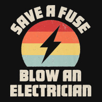 Electrician Save A Fuse Funny Lineman Wireman Retro Vintage Premium Landscape Canvas Print | Artistshot