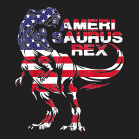 Funny Dinosaur 4th Of July American Flag Amerisaurus T Rex T-shirt | Artistshot