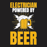 Electrician Powered By Beer Gag Tee For Unisex Electricians Premium T-shirt | Artistshot