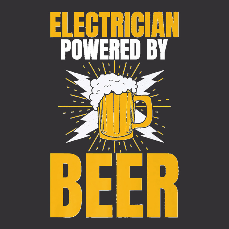 Electrician Powered By Beer Gag Tee For Unisex Electricians Premium Vintage Hoodie And Short Set | Artistshot