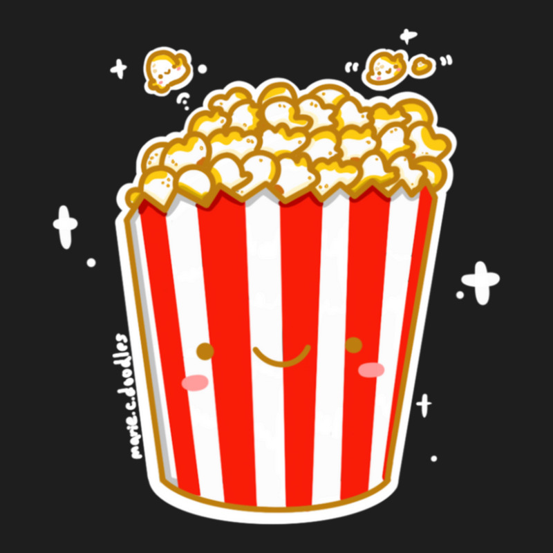 Kawaii Cinema Snacks Salty Sweet Caramel Popcorn Sticker Classic T-shirt by SusanneRestemayer | Artistshot