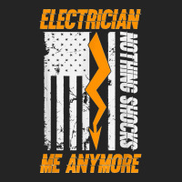 Electrician Nothing Shocks Me Anymore Usa Flag American 3/4 Sleeve Shirt | Artistshot