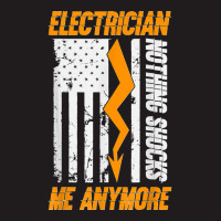 Electrician Nothing Shocks Me Anymore Usa Flag American Waist Apron | Artistshot