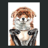 Morning Fox - Cute Coffee Animal Women's Triblend Scoop T-shirt | Artistshot