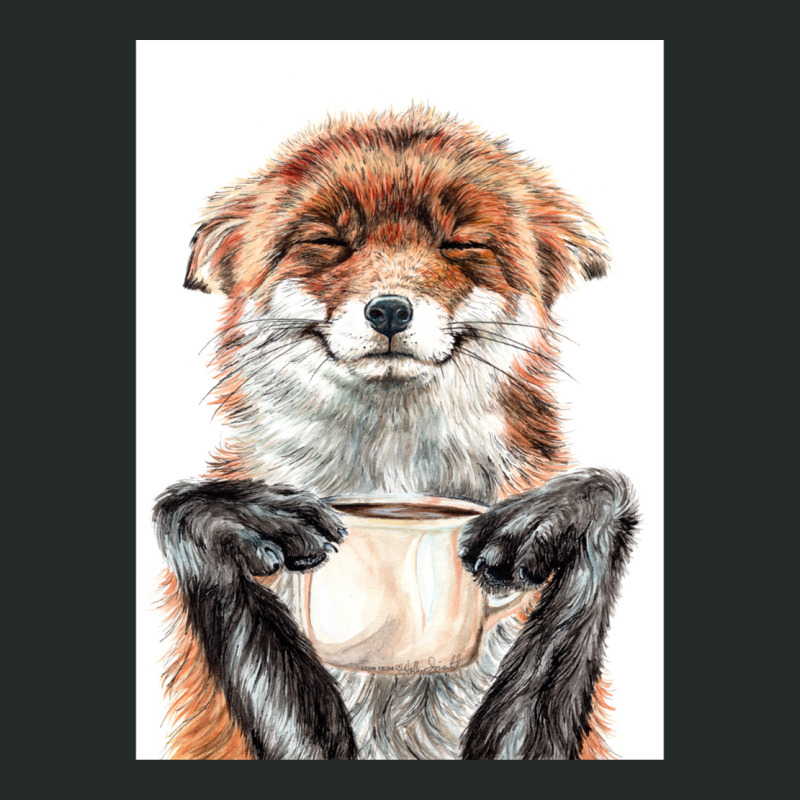 Morning Fox - Cute Coffee Animal Women's Triblend Scoop T-shirt by MichaelSchales | Artistshot