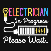 Electrician In Progress Please Wait Future Electrician Funny Premium Landscape Canvas Print | Artistshot