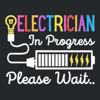 Electrician In Progress Please Wait Future Electrician Funny Premium Crewneck Sweatshirt | Artistshot