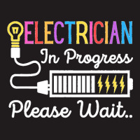 Electrician In Progress Please Wait Future Electrician Funny Premium Waist Apron | Artistshot