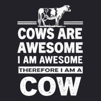 Funny Cows Are Awesome I Am Awesome Therefore I Am A Cow Premium Unisex Sherpa-lined Denim Jacket | Artistshot