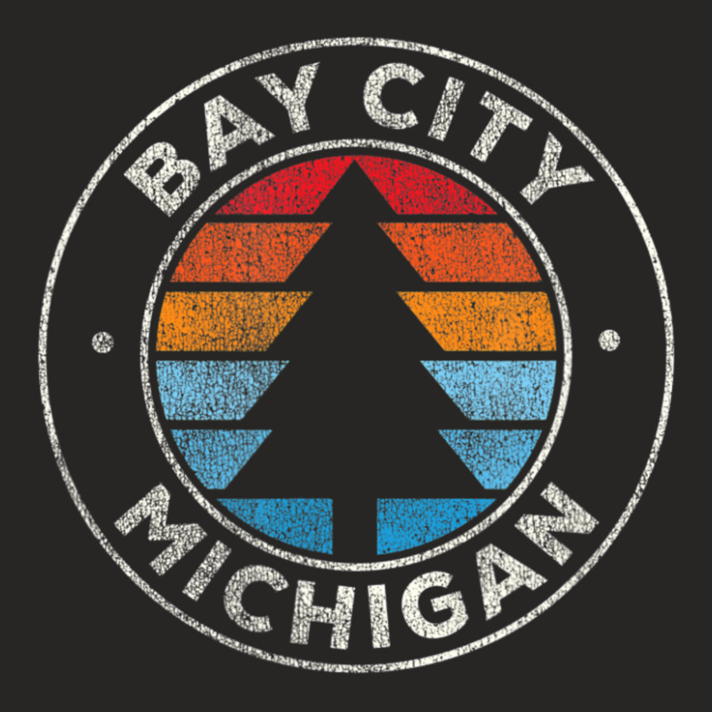 Bay City Michigan Mi Vintage Retro 70s Ladies Fitted T-Shirt by michaelyounger19 | Artistshot