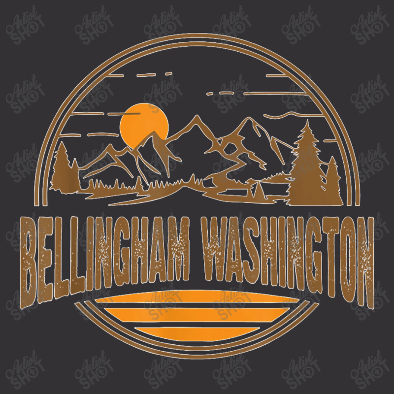 Vintage Bellingham Washington Mountain Print Vintage Hoodie And Short Set | Artistshot