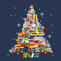 Christmas Library Tree Lights For Librarian And Book Lover T Shirt Men Denim Jacket | Artistshot