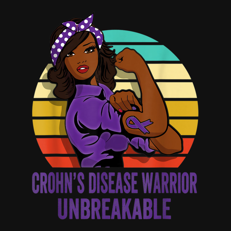 Crohn's Disease Warrior Shirt Unbreakable Portrait Canvas Print | Artistshot