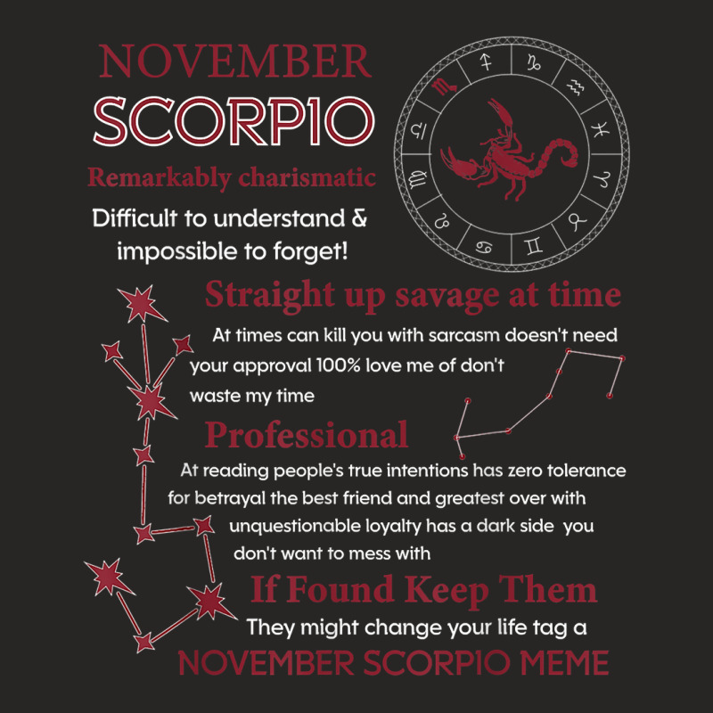 November Scorpio Remarkably Charismatic Difficult Understand T Shirt Ladies Fitted T-Shirt by dorman | Artistshot