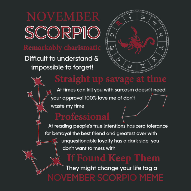 November Scorpio Remarkably Charismatic Difficult Understand T Shirt Women's Triblend Scoop T-shirt by dorman | Artistshot