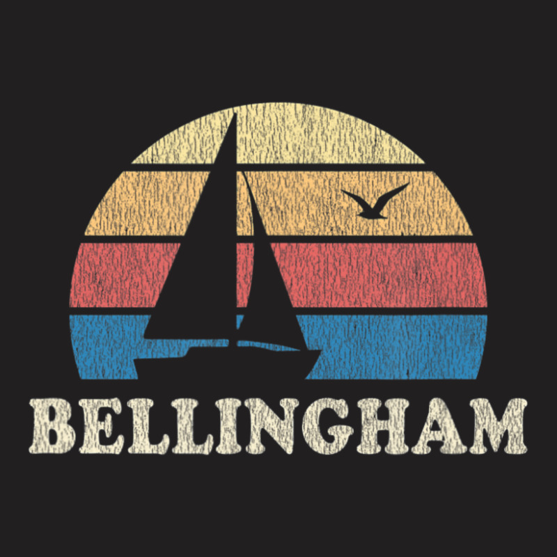 Bellingham Wa Vintage Sailboat 70s Throwback Sunset T-shirt | Artistshot