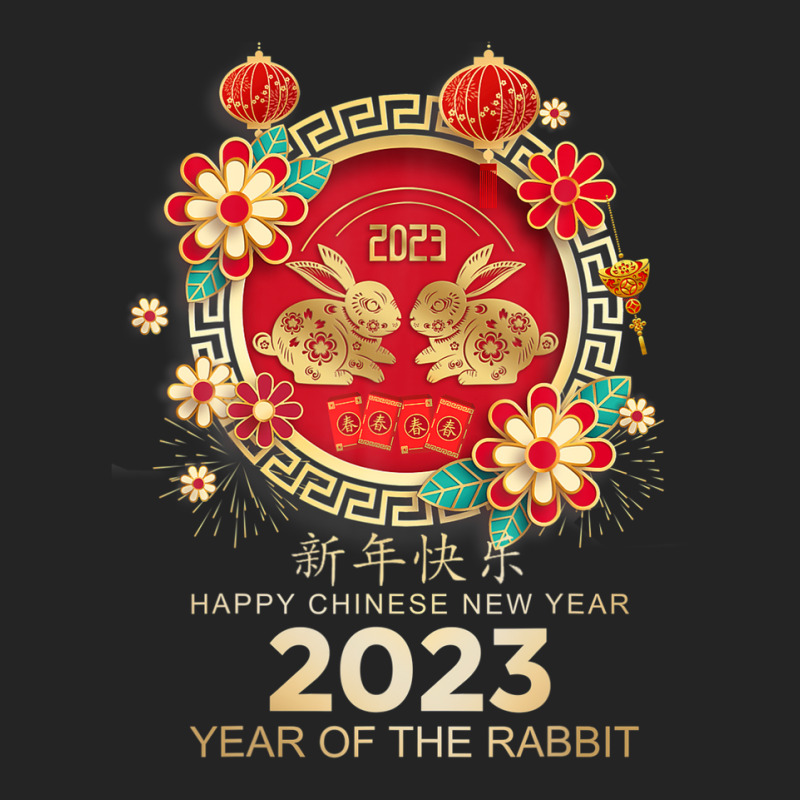 Happy Lunar New Year 2023 Year Of The Rabbit 3/4 Sleeve Shirt | Artistshot