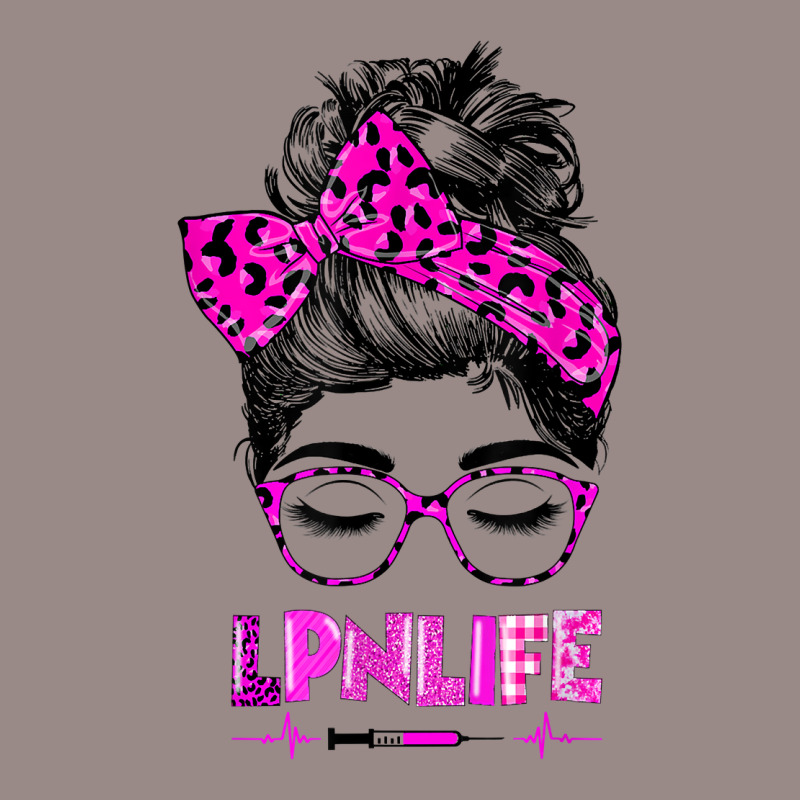 Lpn Life Nurse Women Messy Bun Leopard Rn Cna Lpn Healthcare T Shirt Vintage T-shirt | Artistshot