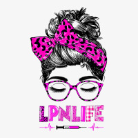 Lpn Life Nurse Women Messy Bun Leopard Rn Cna Lpn Healthcare T Shirt Champion Hoodie | Artistshot