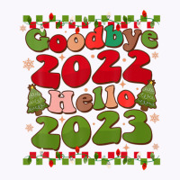 Goodbye 2022 Hello 2023 Retro Groovy Christmas New Year Tank Top | Artistshot