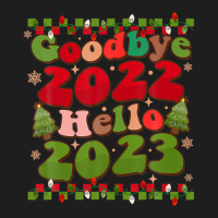 Goodbye 2022 Hello 2023 Retro Groovy Christmas New Year Classic T-shirt | Artistshot