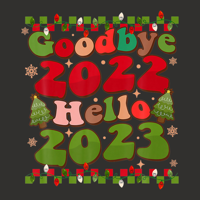 Goodbye 2022 Hello 2023 Retro Groovy Christmas New Year Champion Hoodie | Artistshot