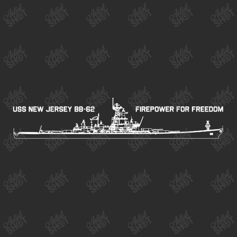 Uss New Jersey Bb 62 Battleship Blueprint Schematic Us Navy Ship Gift Exclusive T-shirt | Artistshot