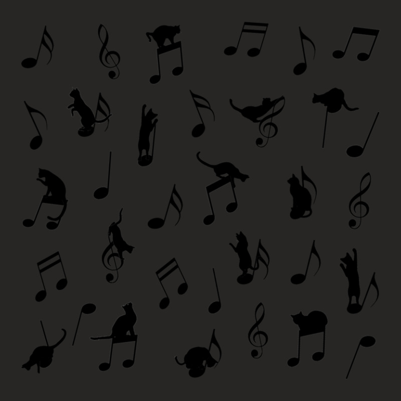 Cute Music Notes With Cats Ladies Fitted T-Shirt by MichaelVictory | Artistshot