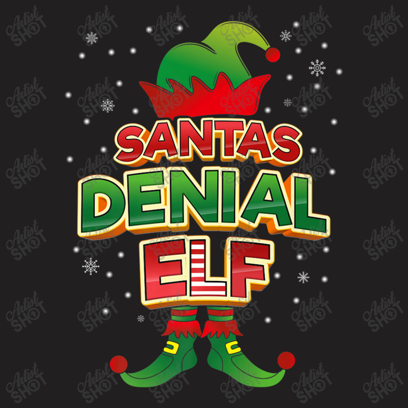 Denial Elf Christmas T-Shirt by kakashop | Artistshot