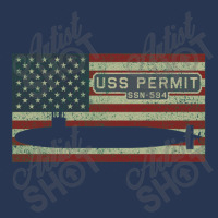 Uss Permit Ssn 594 Nuclear Submarine Vintage American Flag Gift Men Denim Jacket | Artistshot