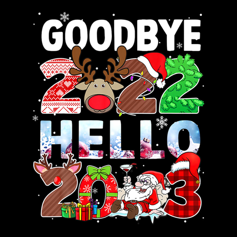 Goodbye 2022 Hello 2023 Cute Christmas Tee Men's 3/4 Sleeve Pajama Set | Artistshot