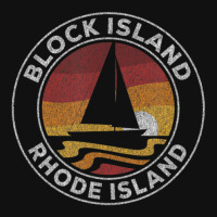 Block Island Rhode Island Vintage Sailboat 70s Retro Sunset Graphic T-shirt | Artistshot