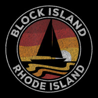 Block Island Rhode Island Vintage Sailboat 70s Retro Sunset Women's V-neck T-shirt | Artistshot