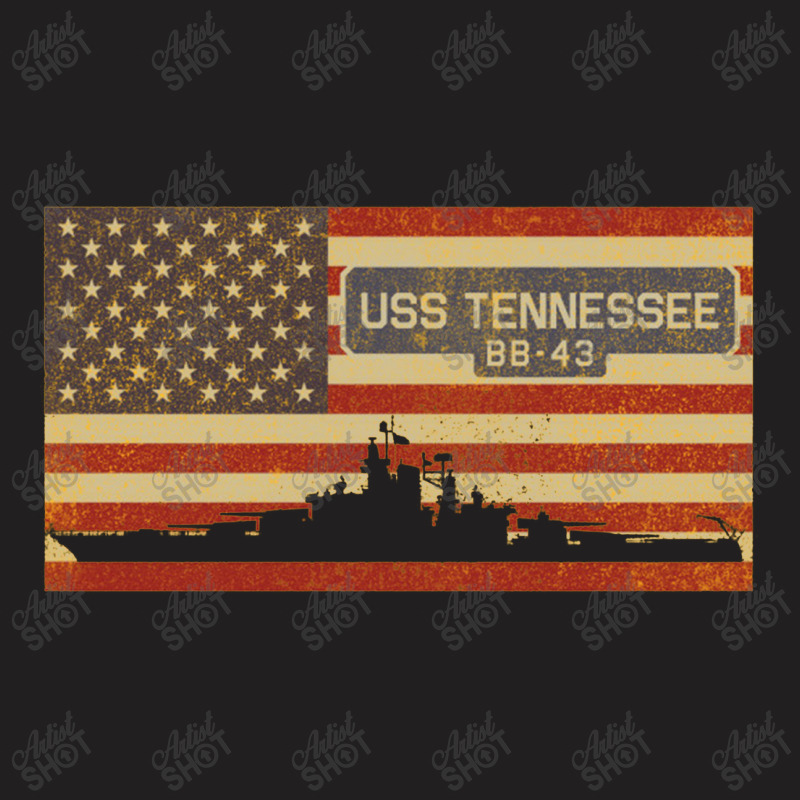 Uss Tennessee Bb 43 Dreadnought Battleship Gift T-shirt | Artistshot