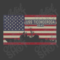 Uss Ticonderoga Cg 47 Navy Ship Vintage American Flag Gift Men's Polo Shirt | Artistshot