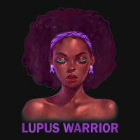 Womens Afro African American Black Woman Lupus Warrior Portrait Canvas Print | Artistshot