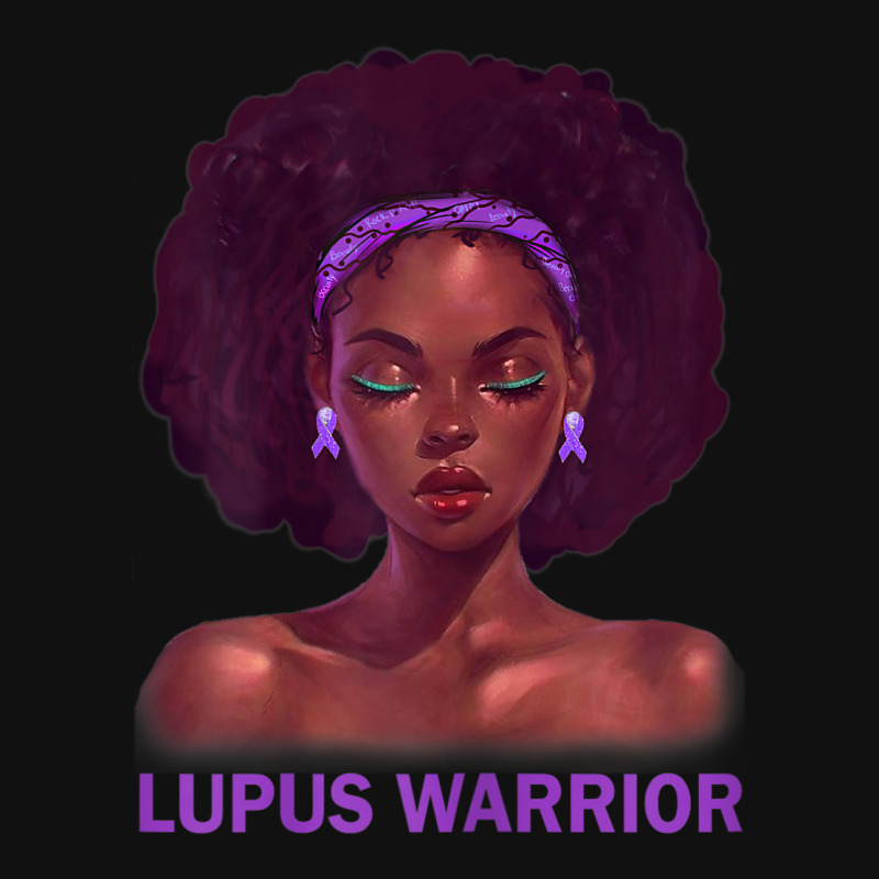 Womens Afro African American Black Woman Lupus Warrior Landscape Canvas Print | Artistshot