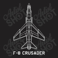 Vought F 8 Crusader Airplane Aircraft Blueprint Plane Art T-shirt | Artistshot