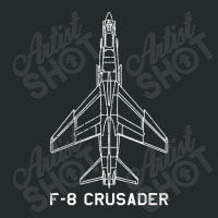 Vought F 8 Crusader Airplane Aircraft Blueprint Plane Art Women's Triblend Scoop T-shirt | Artistshot