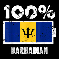 Barbados Flag Support  100 Barbadian Battery Power T Shirt Adjustable Cap | Artistshot