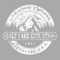 Salt Lake City Utah Usa Distressed Style Adventure Design Zip Hoodie Youth 3/4 Sleeve | Artistshot