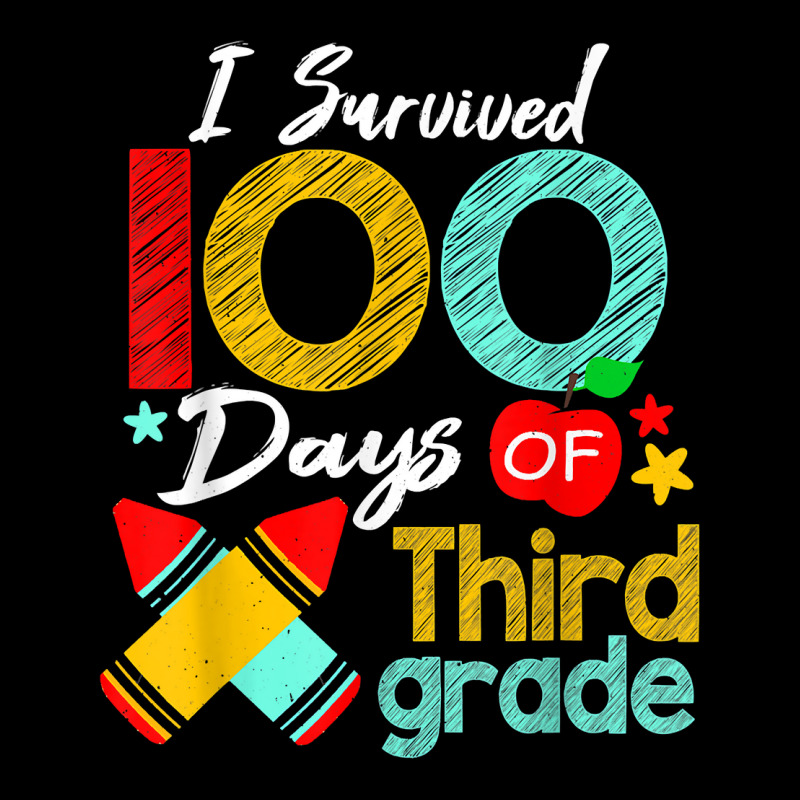 Colors Survived 100th Day Of 3rd Grade 100 Days Of School T Shirt Portrait Canvas Print | Artistshot