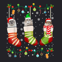 Cute Xmas Cat Pajama Siberian Christmas Socks T Shirt Youth Tee | Artistshot