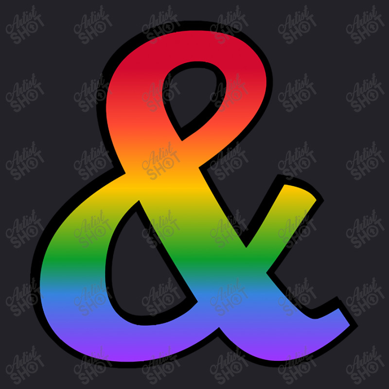 You And I Romantic Rainbow Ampersand Symbol For Queer Gay Lesbian Vale Unisex Sherpa-Lined Denim Jacket by laurynvanhoose | Artistshot