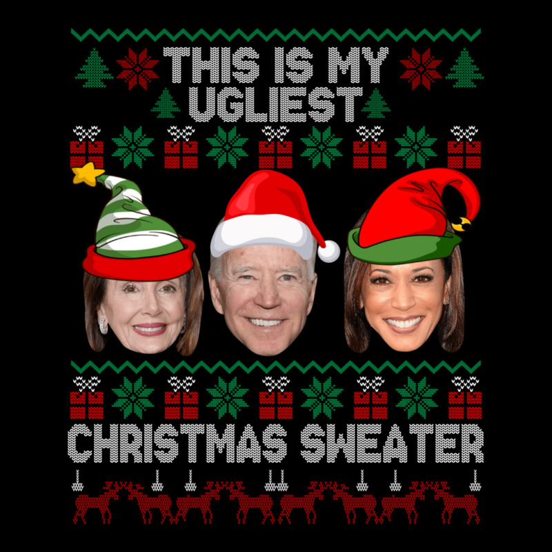 This Is My Ugliest Christmas Sweater Funny Joe Biden Kamala Long Sleev Youth Jogger | Artistshot