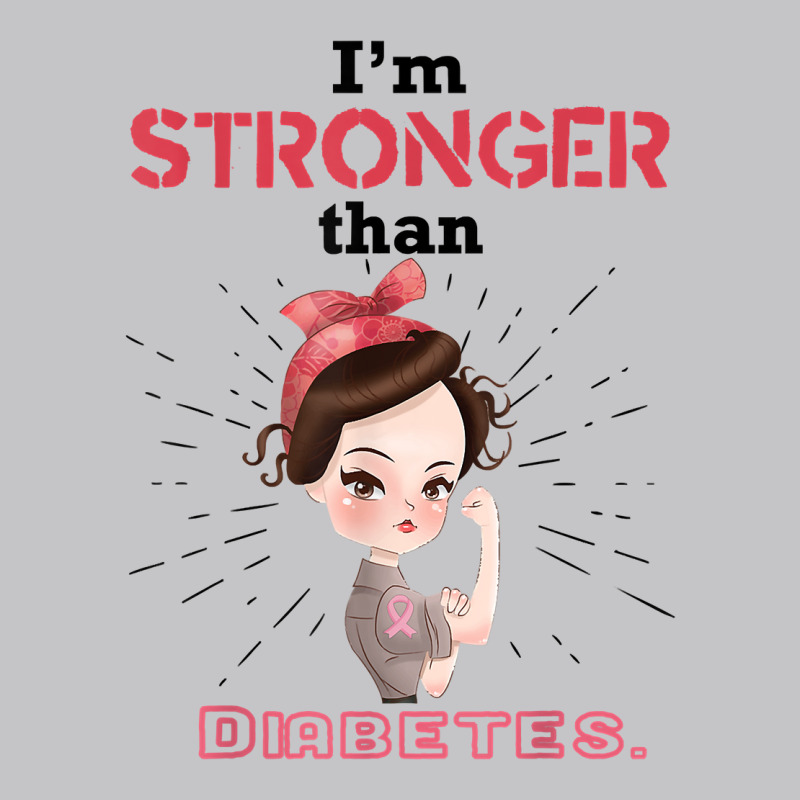 Diabetic Type 1 2 Awareness I'm Stronger Than Diabetes Gift T Shirt Baby Bodysuit by paisleafuscaldo | Artistshot