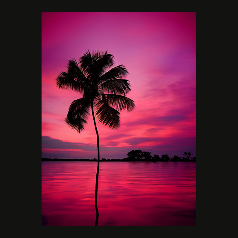 Palm Tree At A Sunset Scorecard Crop Tee by mckeebeckett3l9yxd | Artistshot