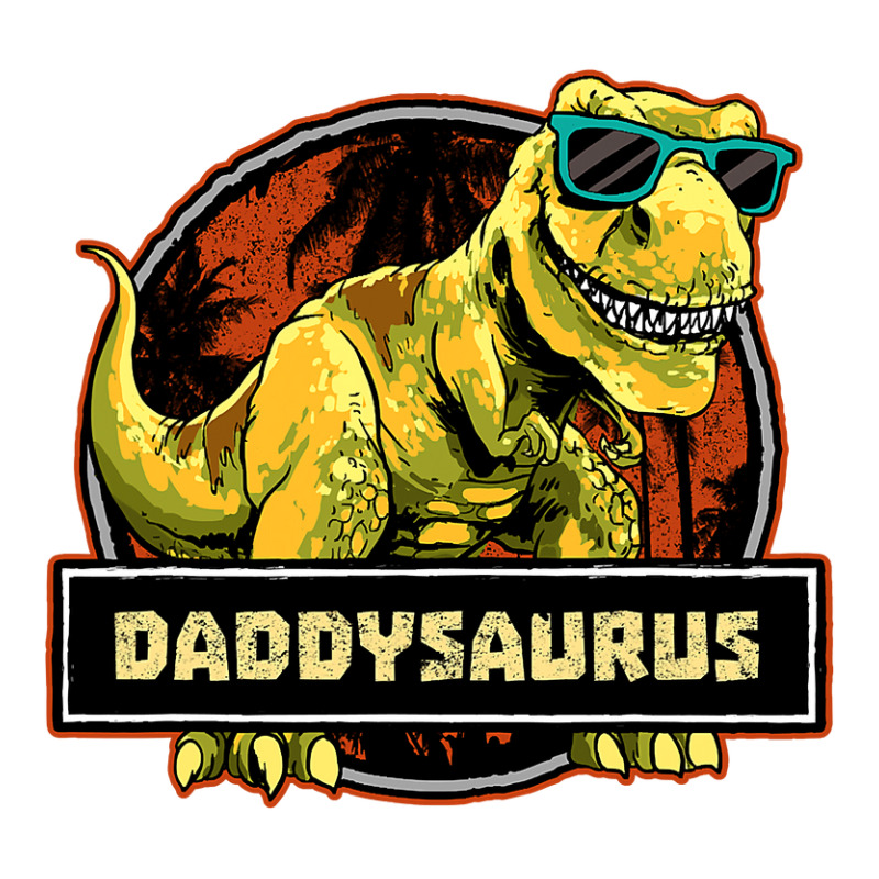 Daddysaurus Fathers Day T Rex Dinosaur Daddy Saurus Men 3/4 Sleeve Shirt | Artistshot