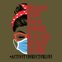 Messy Bun Face Mask Getting Stuff Done Activity Director Vintage Short | Artistshot