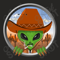 Alien Cowboy Getting Shot Ladies Fitted T-shirt | Artistshot